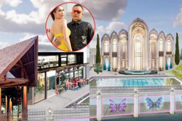 Ngọc Trinh đi Rolls Royce, đeo đồng hồ tiền tỷ đến khảo sát xây dựng lâu đài 1800m2, sốc nhất là cầm cả xấp tiền phát cho công nhân-3