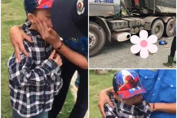 Bé gái đạp xe từ trong ngõ ra đường lớn đúng lúc chiếc xe tải chồm tới, may mắn tránh được tai nạn kinh hoàng vì cái... giật mình-2