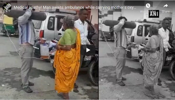 Xót xa bức ảnh cụ bà ngồi lả bên cạnh bình oxy giữa cơn bão Covid-19 càn quét Ấn Độ, câu chuyện phía sau khiến tất cả giật mình-6