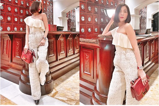 Lệ Quyên có 1 sự mâu thuẫn với chính... chiếc quần của mình