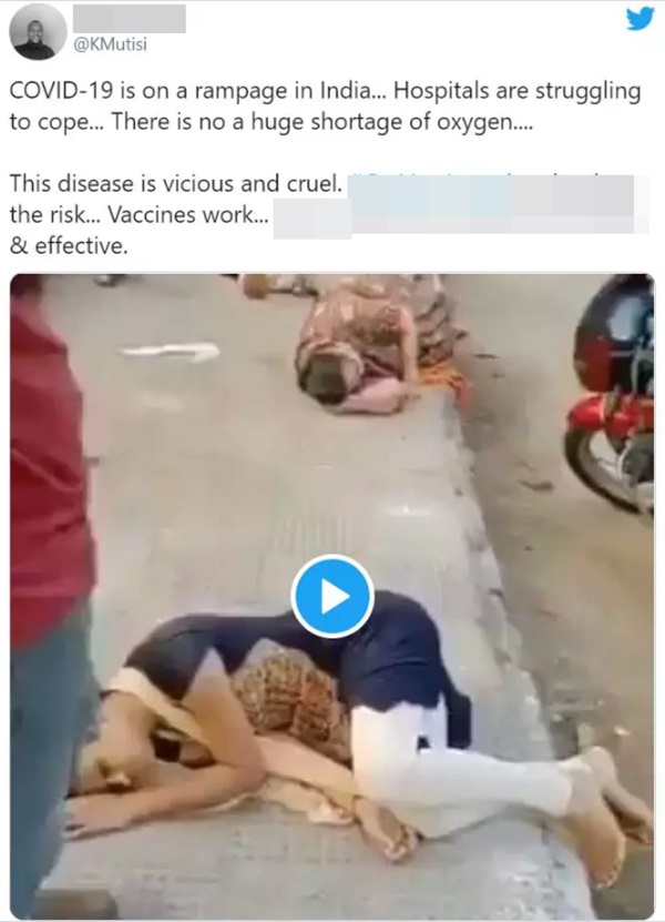 Sự thật phía sau đoạn clip người dân Ấn Độ mắc Covid-19 ngã gục, nằm la liệt trên đường phố gây bão mạng xã hội-2