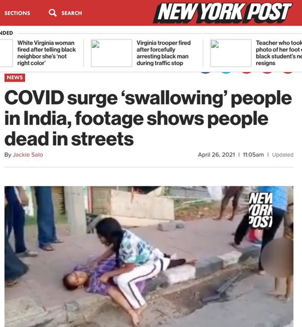 Sự thật phía sau đoạn clip người dân Ấn Độ mắc Covid-19 ngã gục, nằm la liệt trên đường phố gây bão mạng xã hội-3