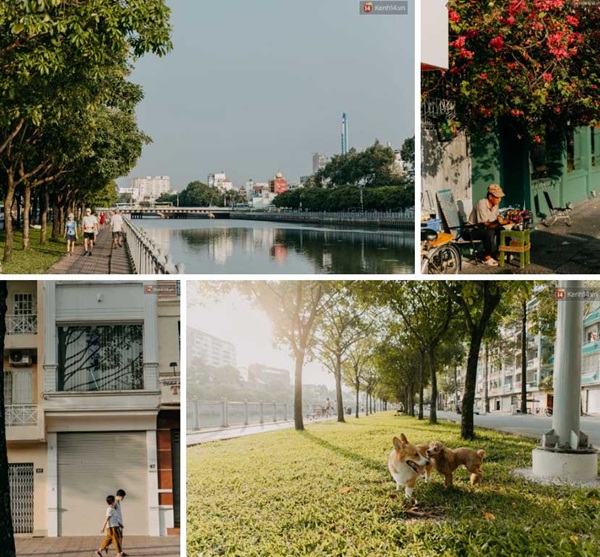 Chùm ảnh: Khác với cảnh chen chúc xe cộ ở cửa ngõ, trung tâm Sài Gòn yên bình trong sáng 30/4, mọi góc phố phấp phới cờ hoa-9