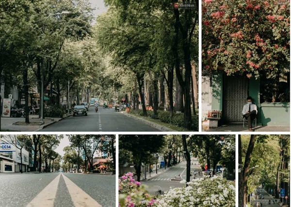 Chùm ảnh: Khác với cảnh chen chúc xe cộ ở cửa ngõ, trung tâm Sài Gòn yên bình trong sáng 30/4, mọi góc phố phấp phới cờ hoa-19