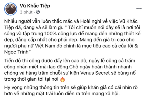 Vũ Khắc Tiệp chính thức lên tiếng khi bị tố mượn biệt thự 1800m2 để sống ảo: Giờ khoe nhà, xe đơn thuần là kém sang”-2