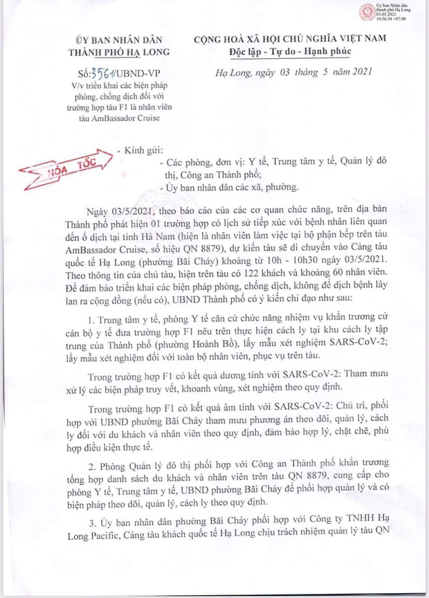 Quảng Ninh cách ly du thuyền 5 sao cùng 182 người trên vịnh Hạ Long-2