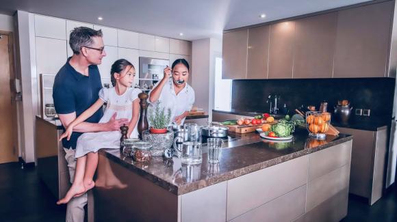 Không gian bếp sang trọng, tiện nghi như nhà hàng của ca sĩ Đoan Trang-7