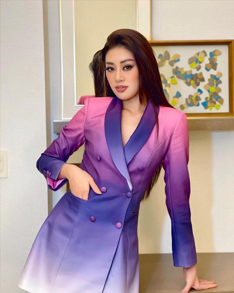 Bộ cánh của Khánh Vân bị nhận xét giống đồng phục hàng không Thái Lan-1