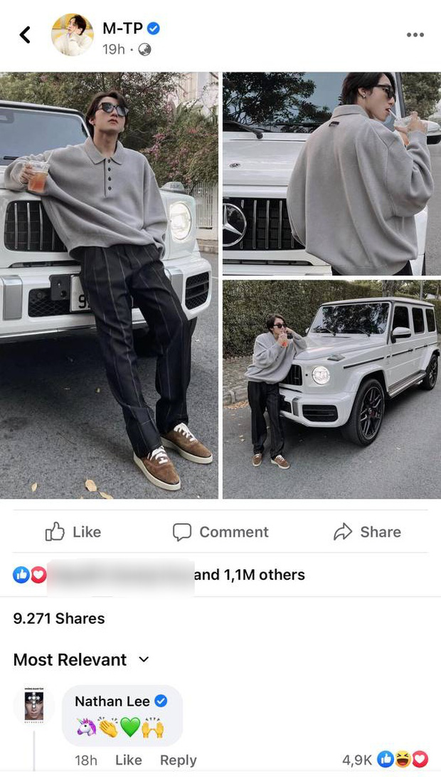 Bị netizen phát hiện bình luận dạo ảnh Sơn Tùng khoe xe chục tỷ, Nathan Lee ngượng chín mặt lên luôn Facebook thừa nhận 1 điều-1
