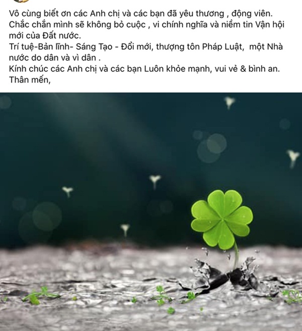 Bà Lê Hoàng Diệp Thảo tiếp tục đăng trạng thái ẩn ý hậu ly hôn nghìn tỷ, khẳng định mình sẽ tiếp tục đấu tranh: Chắc chắn mình sẽ không bỏ cuộc, vì chính nghĩa-1