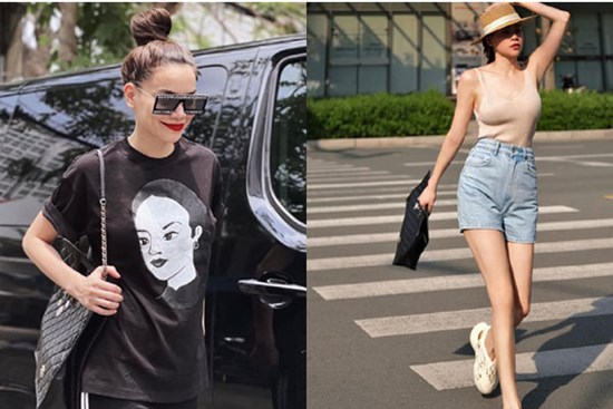 Ra phố chả biết mặc gì, cứ áo thun và tóc búi cao như Hồ Ngọc Hà là auto đẹp