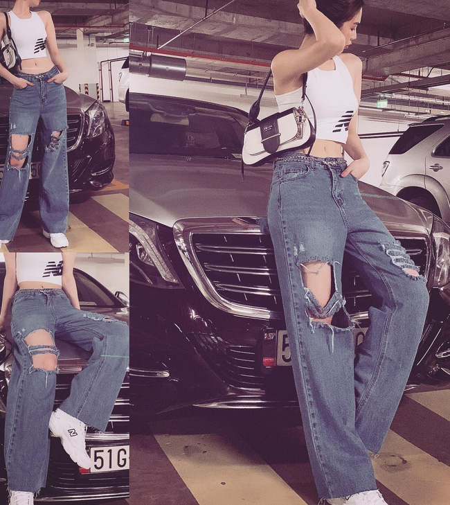 Vừa diện quần jeans 140 triệu, Ngọc Trinh đã vội quay xe với kiểu quần độc dị, soi giá lại rẻ giật mình-8