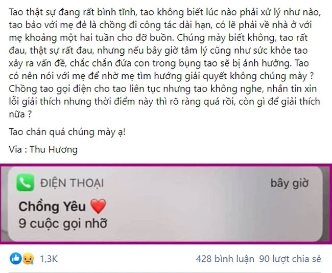 Vợ bầu nhận được cuộc gọi mờ ám vào điện thoại chồng, cô cùng hội chị em bám theo và có một trận tanh bành ở nhà nghỉ-1