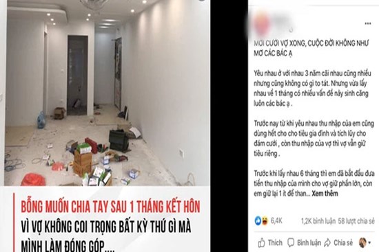 Cưới được một tháng, người chồng bỗng muốn ly hôn sau khi quyết định sửa nhà, đọc đến lí lẽ của cô vợ ai cũng hiểu nguyên do!
