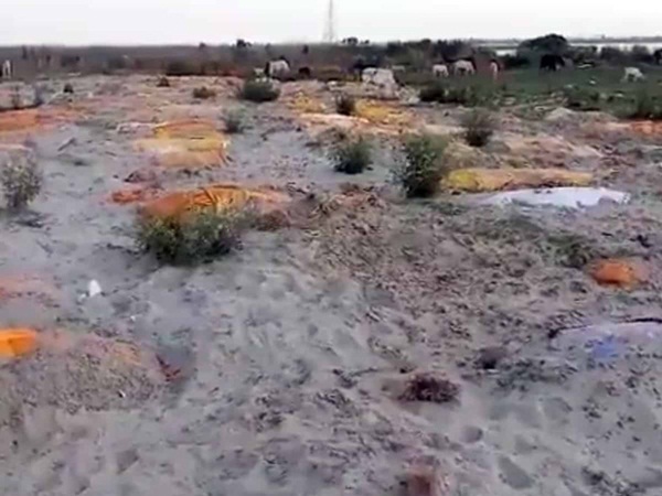 Sau vụ xác chết trôi dạt trên sông Hằng, Ấn Độ tiếp tục phát hiện hàng chục thi thể vô danh bị chôn vùi dưới cát-1