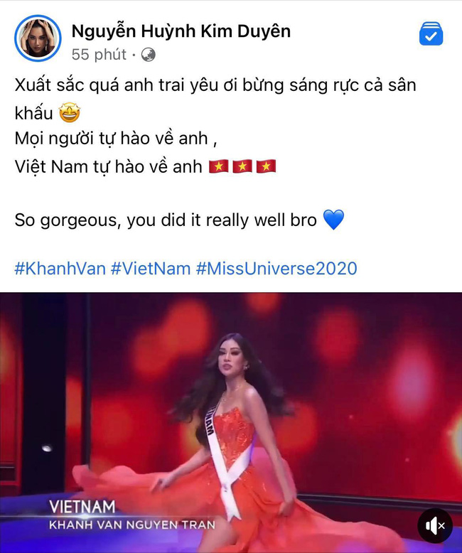 Khánh Vân có chia sẻ đầu tiên sau Bán kết Miss Universe 2020, nói 1 câu mà dàn sao Vbiz đồng loạt trầm trồ và động viên-4