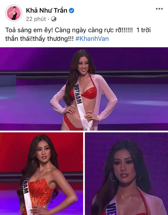 Khánh Vân có chia sẻ đầu tiên sau Bán kết Miss Universe 2020, nói 1 câu mà dàn sao Vbiz đồng loạt trầm trồ và động viên-8