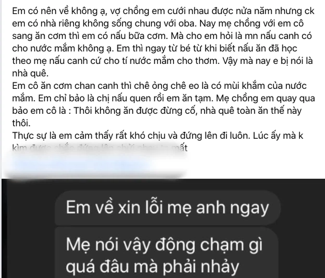 Nàng dâu đứng dậy ngay khỏi mâm cơm sau một lời nhận xét của mẹ chồng, thế nhưng phản ứng của chồng mới khiến người ta bức xúc!-1
