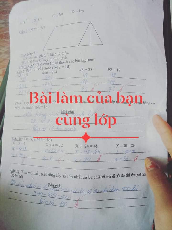 Mẹ hoang mang xin ý kiến khi so sánh bài kiểm tra Toán lớp 1 của con và bạn cùng lớp: Là cô sai hay trò sai?-2