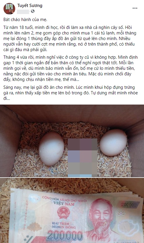 Cô gái Sài Gòn khoe thùng đồ ăn mẹ gửi từ nơi cách xa nghìn cây số, nhìn hiện vật đi kèm bên trong lại càng thấy xúc động hơn-1