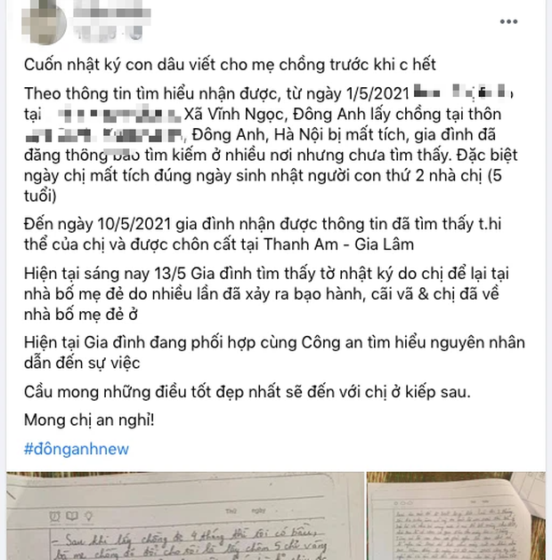 Chị họ mất tích rồi qua đời, để lại những dòng nhật ký đẫm nước mắt tố mẹ chồng tệ bạc, người hùng Nguyễn Ngọc Mạnh không giấu được sự xót xa-1