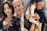 Làm cha ở tuổi 57, chồng doanh nhân người Hà Lan của Thu Minh chăm sóc con ốm từ A-Z, mệt cũng ôm con ngủ không chịu rời