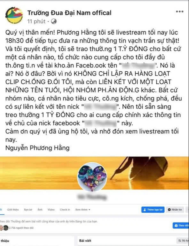 Bà Phương Hằng treo thưởng 1 tỷ đồng cho ai tìm ra danh tính antifan-2