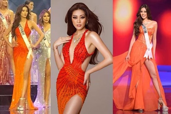 Khánh Vân mặc váy “Tái Sinh” tại chung kết Miss Universe 2020, netizen thắc mắc 1 điều về đôi giày