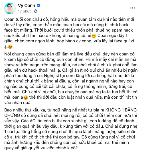 Vy Oanh đáp trả đại gia Nguyễn Phương Hằng: Hãy trở về đúng vị trí của mình thôi cô!-3