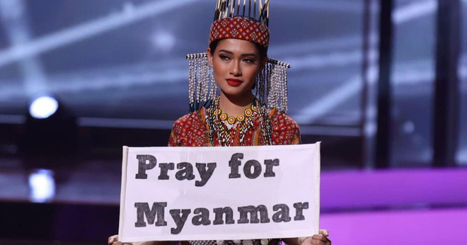 Hoa hậu Hoàn vũ Myanmar bị truy nã sau khi cầu cứu tại Chung kết Hoa hậu Hoàn vũ 2020-2