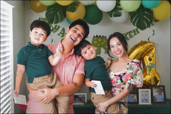 Quý tử sinh đôi 5 tuổi được vợ chồng Baggio rèn luyện làm việc này, nhìn qua đã thấy bố mẹ thật khéo dạy con-8