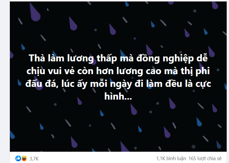 Làm nơi lương thấp đồng nghiệp dễ chịu hay lương cao nhưng thị phi đấu đá, xem dân mạng trả lời đây-1