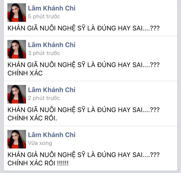 Lâm Khánh Chi nhập cuộc khẩu chiến khán giả nuôi nghệ sĩ của bà Phương Hằng, nói gì mà trong 5 phút sửa tới 4 lần?-2