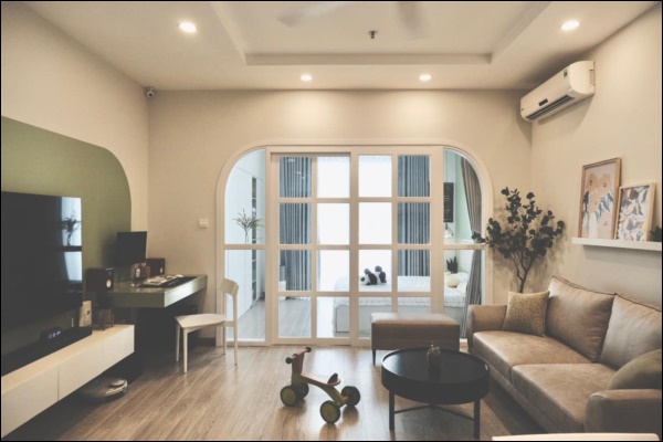 Căn hộ chỉ 53m2 có thiết kế thông minh, tiện ích không thiếu gì, tông xanh lá hợp mệnh gia chủ cực hài hòa đẹp mắt-3