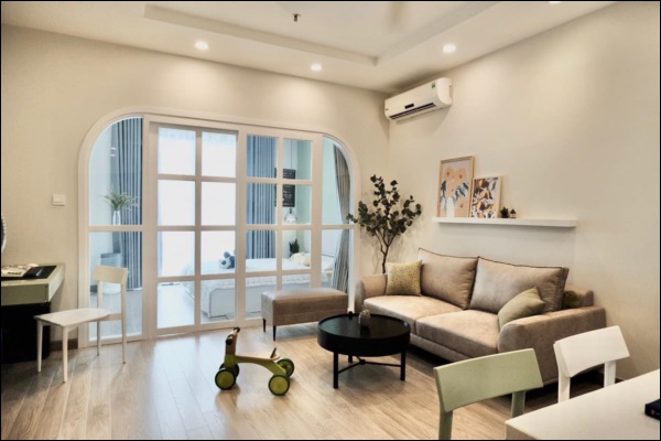 Căn hộ chỉ 53m2 có thiết kế thông minh, tiện ích không thiếu gì, tông xanh lá hợp mệnh gia chủ cực hài hòa đẹp mắt-1