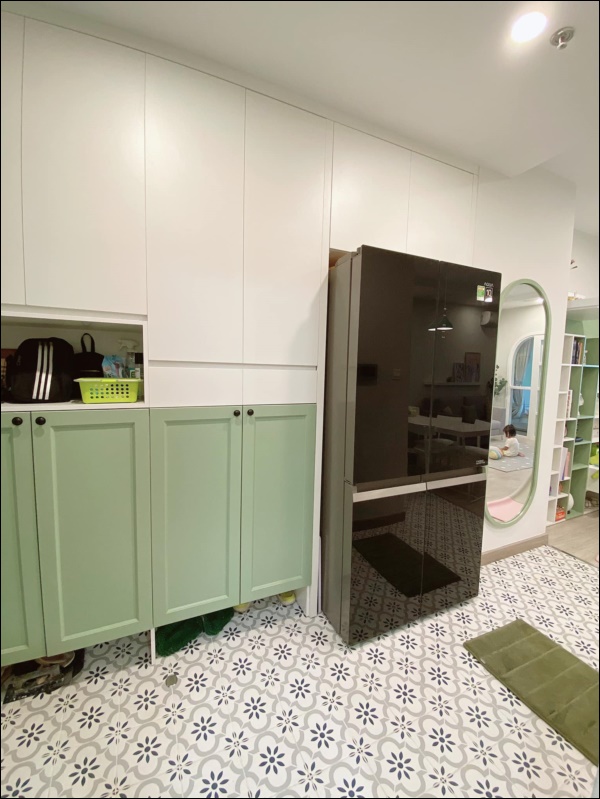 Căn hộ chỉ 53m2 có thiết kế thông minh, tiện ích không thiếu gì, tông xanh lá hợp mệnh gia chủ cực hài hòa đẹp mắt-8