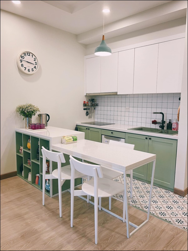 Căn hộ chỉ 53m2 có thiết kế thông minh, tiện ích không thiếu gì, tông xanh lá hợp mệnh gia chủ cực hài hòa đẹp mắt-10