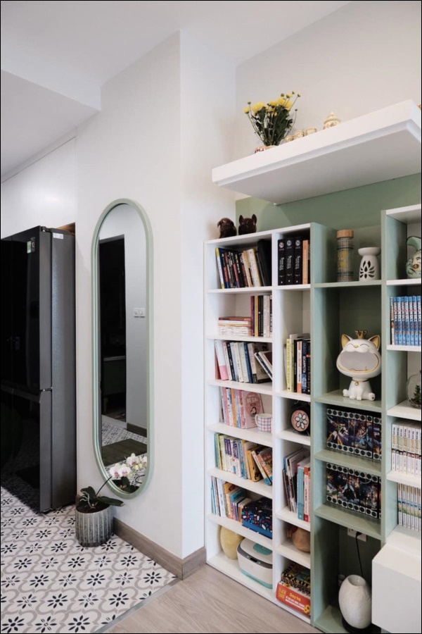 Căn hộ chỉ 53m2 có thiết kế thông minh, tiện ích không thiếu gì, tông xanh lá hợp mệnh gia chủ cực hài hòa đẹp mắt-15