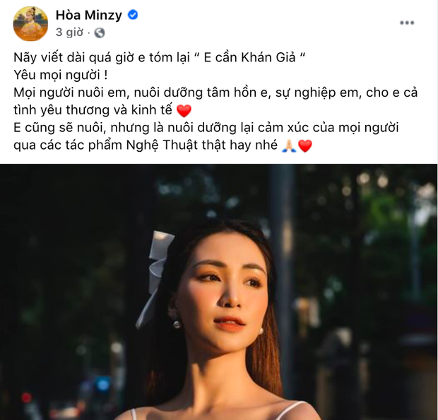 Từng bị antifan tấn công, Hoà Minzy lên tiếng về quan điểm công chúng nuôi nghệ sĩ, hiếm hoi hé lộ lùm xùm với khán giả-1