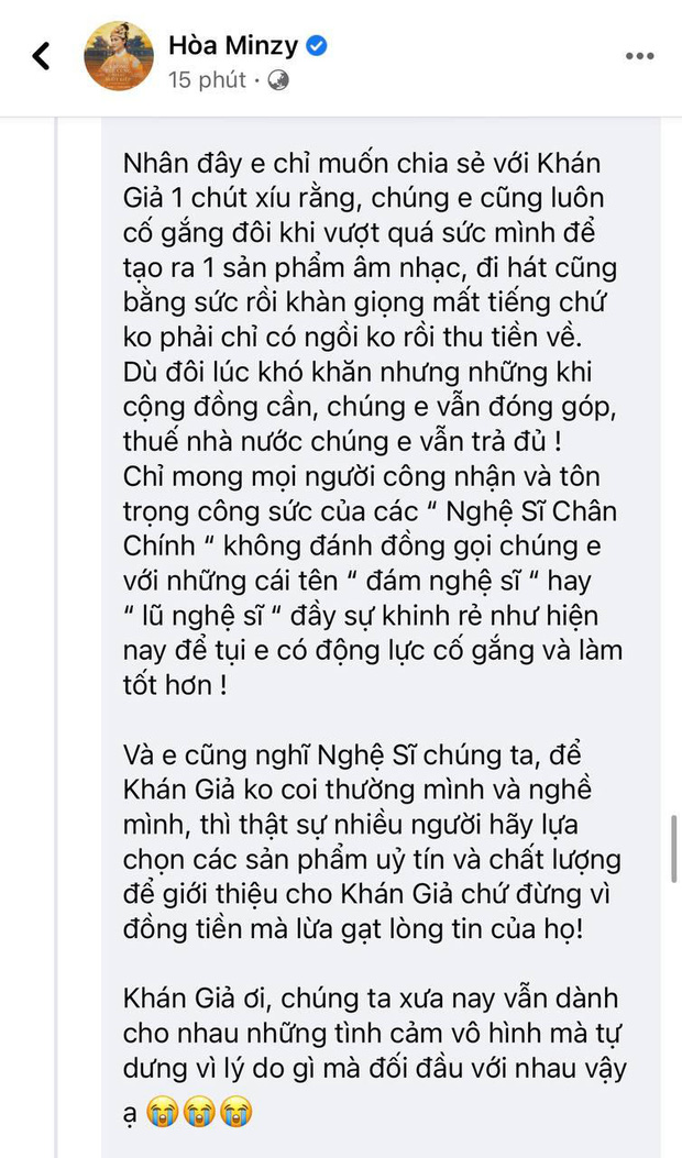 Từng bị antifan tấn công, Hoà Minzy lên tiếng về quan điểm công chúng nuôi nghệ sĩ, hiếm hoi hé lộ lùm xùm với khán giả-2