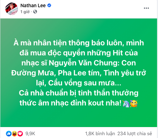 Hết cấm cửa” Thu Minh, Nathan Lee gây xôn xao khi mua lại loạt hit của Cao Thái Sơn-1