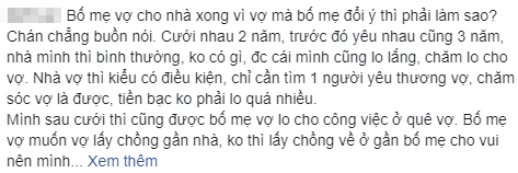 Bố mẹ vợ cho nhà nhưng bà xã từ chối, chàng rể bực tức phán vợ ngu, không chịu hiểu cho chồng-1