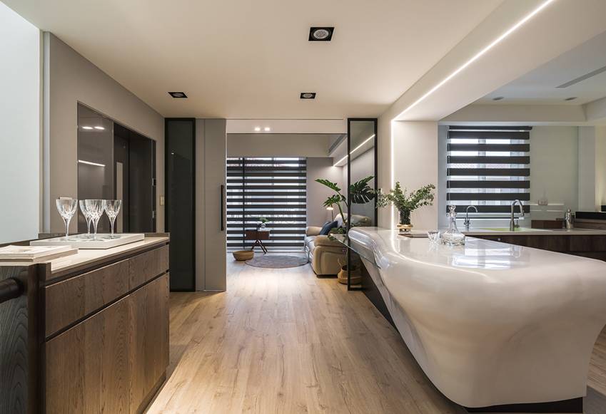 Căn nhà 100m2 của cặp vợ chồng mới cưới có thiết kế nhẹ nhàng không kém phần sang chảnh, tận dụng tối đa từng tấc đất, ấn tượng nhất là chi tiết thiết kế quầy bar giải trí ngay tại nhà-14