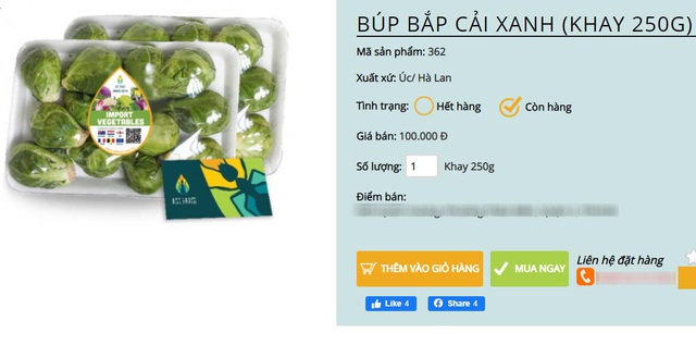 Bay từ Australia về Việt Nam, bắp cải tí hon được hét giá 400.000 đồng/kg-2