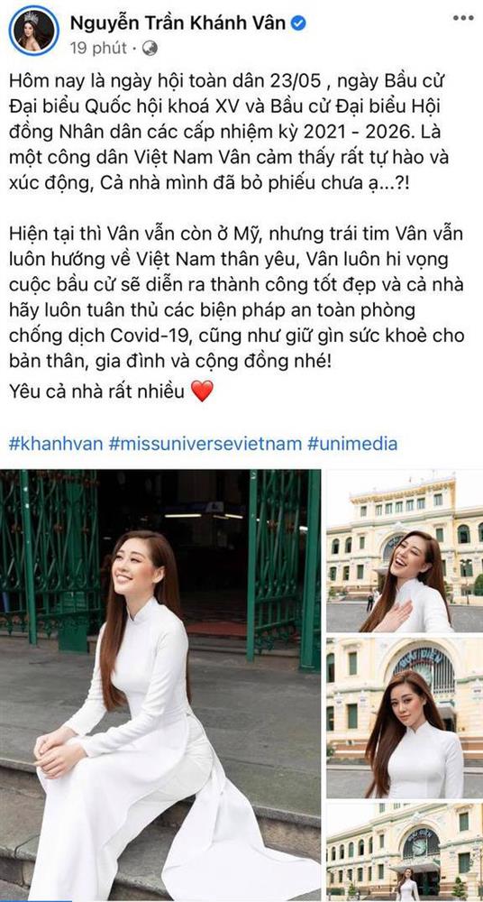 Sao Việt nô nức đi bầu cử: Tiểu Vy, Huyền My dậy sớm làm thanh niên gương mẫu, Khánh Vân từ Mỹ cũng hào hứng hưởng ứng-6