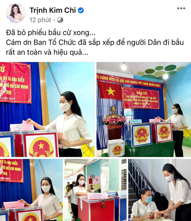Sao Việt nô nức đi bầu cử: Tiểu Vy, Huyền My dậy sớm làm thanh niên gương mẫu, Khánh Vân từ Mỹ cũng hào hứng hưởng ứng-15