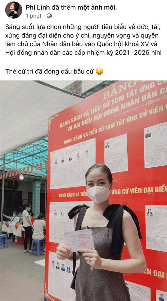 Sao Việt nô nức đi bầu cử: Tiểu Vy, Huyền My dậy sớm làm thanh niên gương mẫu, Khánh Vân từ Mỹ cũng hào hứng hưởng ứng-16