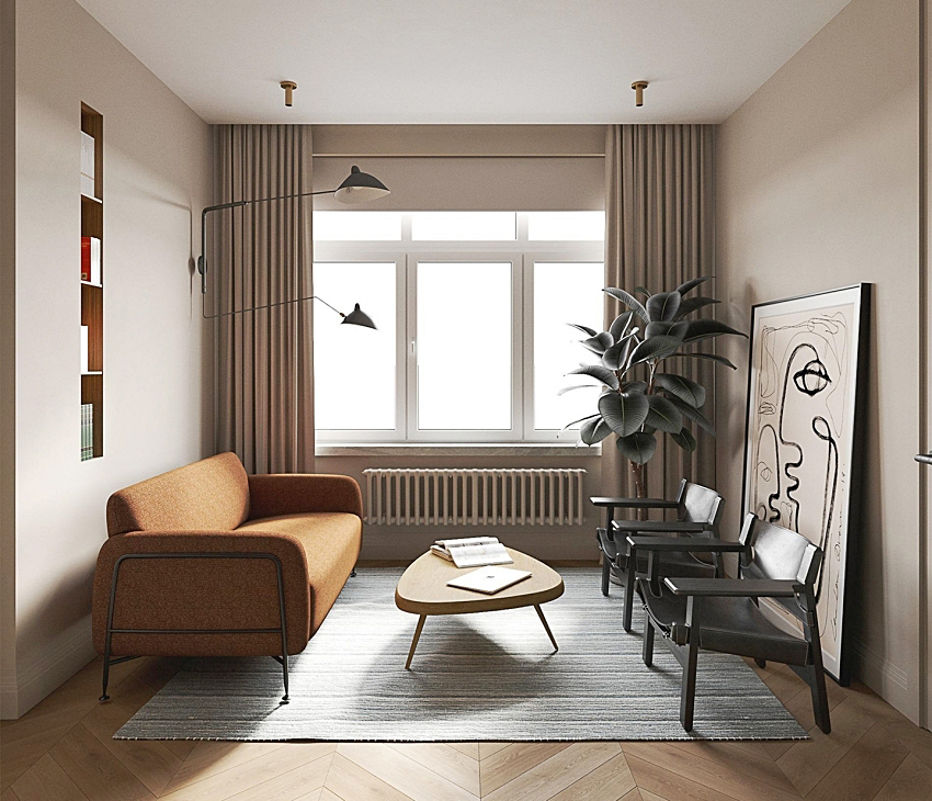 Bầu không khí tĩnh lặng, bình yên trong căn hộ decor với phong cách thiền có diện tích 25m²-4