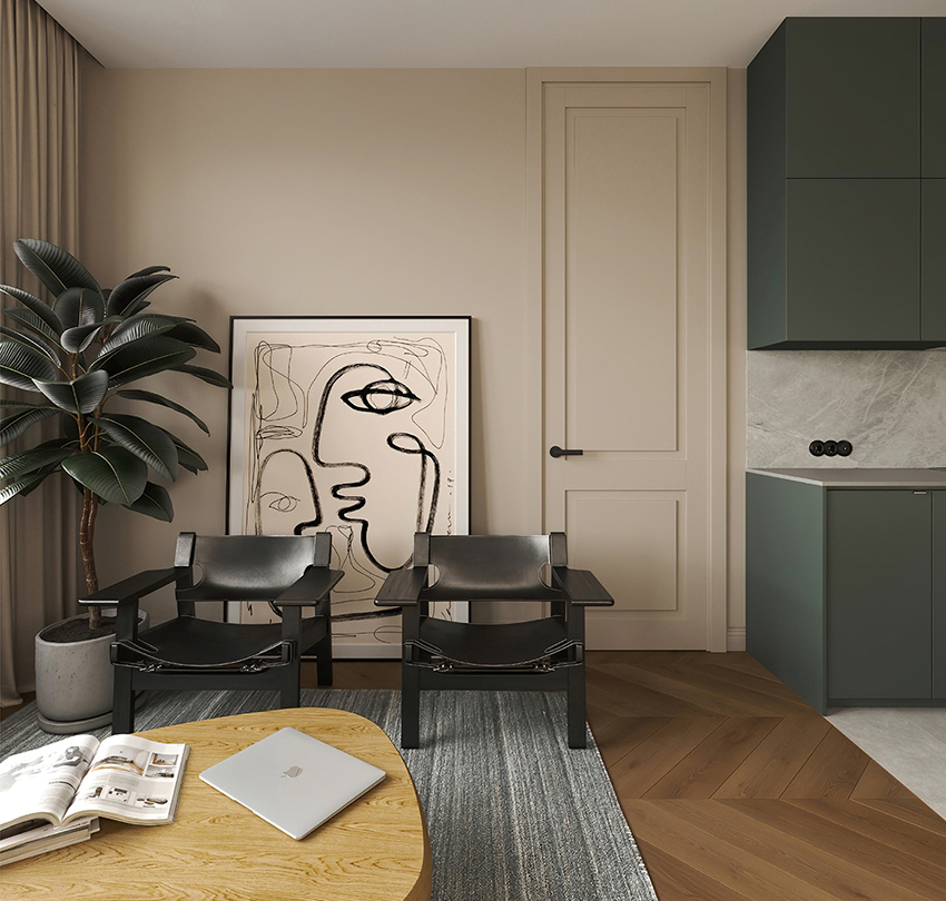Bầu không khí tĩnh lặng, bình yên trong căn hộ decor với phong cách thiền có diện tích 25m²-5