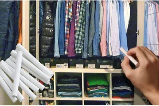 Bỏ 1 viên phấn bảng vào tủ quần áo, sáng ra ai cũng bất ngờ vì điều này